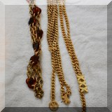 H59. Lot of 3 chain belts - $34 